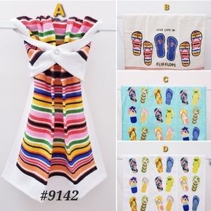 💟🤍#9142 NEW! Summer Flip Flops OR Horizontal Stripe *Select your snap